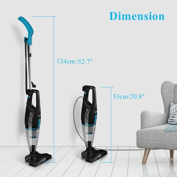 INSE R3s Bagless Stick Vacuum - 4-in-1 Lightweight Corded Vacuum Cleaner for Hardwood Floors. Carpet. Car. and Pet Hair - Ultra Quiet and Handheld-Compatible - Image 4