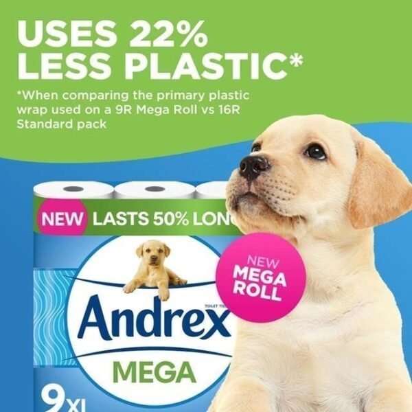 Andrex Classic Clean Toilet Roll 9 per pack - Image 4