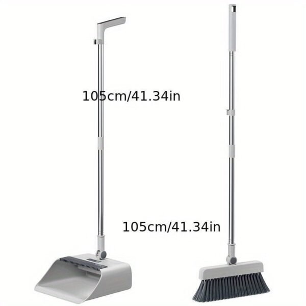 3pcsu002F Set. Household Broom. Floor Brush And Dustpan Set. Thickened Sweeping Broom. Scrub Brush And Dustpan With Long Handle. Non-stick Hair Floor Cleaning Tool. For Home Office School Dorm. Cleaning Supplies. Cleaning Gadgets - Image 9