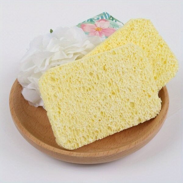 10pcs. Natural High-density Wood Pulp Dishcloth. Cleaning Sponge. Scouring Pad For Household Cleaning. Dishwashing Sponge. Premium Kitchen Sponge. Durable Non-scratch Sponge Wipe. Super Absorbent. Cleaning Supplies. Cleaning Tool - Image 2