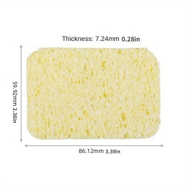 10pcs. Natural High-density Wood Pulp Dishcloth. Cleaning Sponge. Scouring Pad For Household Cleaning. Dishwashing Sponge. Premium Kitchen Sponge. Durable Non-scratch Sponge Wipe. Super Absorbent. Cleaning Supplies. Cleaning Tool - Image 4