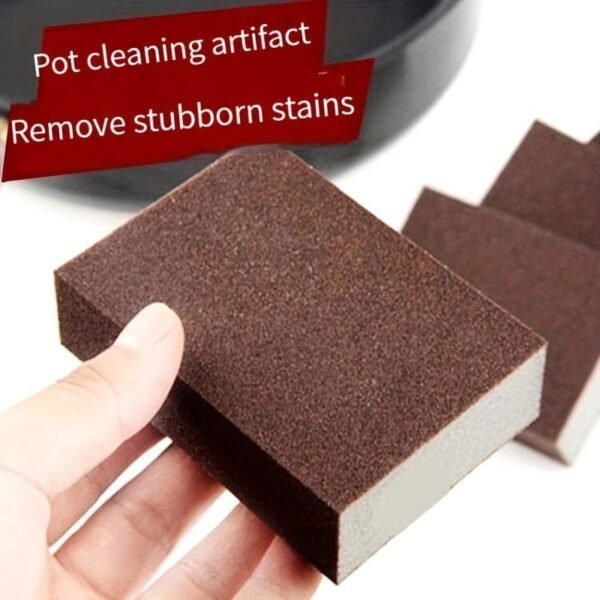 1u002F3u002F6u002F9pcs. Emery Magic Wipe. Pot Bottom Cleaning Descaling Sponge. Pot Sponge Brush. Iron Rust Removal Sponge. Dishwashing Sponge Block. Scouring Pads. Power Decontamination. Cleaning Supplies. Cleaning Tool. Back To School Supplies - Image 8