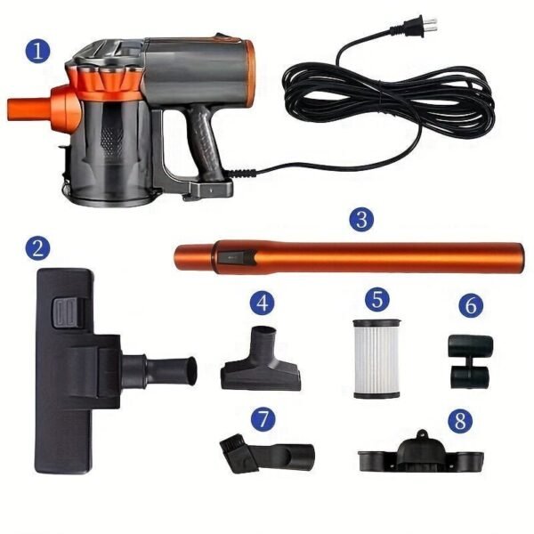 600W 110V 18KPa Vacuum Cleaner. Portable Household Low Noise Vacuum Cleaner Handheld Vacuum Cleaner Aspirating Vacuum Cleaner. Suitable For Pet Hair. Hard Floors. And Carpets. Four In One Lightweight Handheld Rod Vacuum Cleaner - Image 3