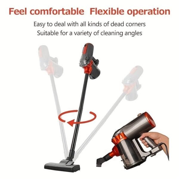 600W 110V 18KPa Vacuum Cleaner. Portable Household Low Noise Vacuum Cleaner Handheld Vacuum Cleaner Aspirating Vacuum Cleaner. Suitable For Pet Hair. Hard Floors. And Carpets. Four In One Lightweight Handheld Rod Vacuum Cleaner - Image 5