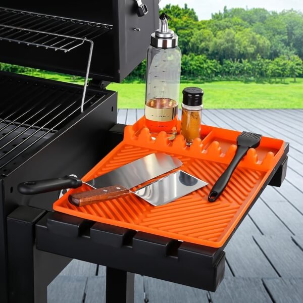 Silicone Grill Mat with Spatula Mat & BBQ Caddy