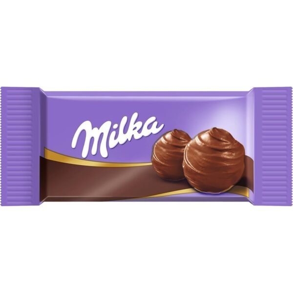 Milka Naps Mix. 1 x 1 kg Tin. Melt-in-the-Mouth Mini Chocolate Bars Made from Alpine Milk. Strawberry. Hazelnut and Crème au Cacao - Image 3