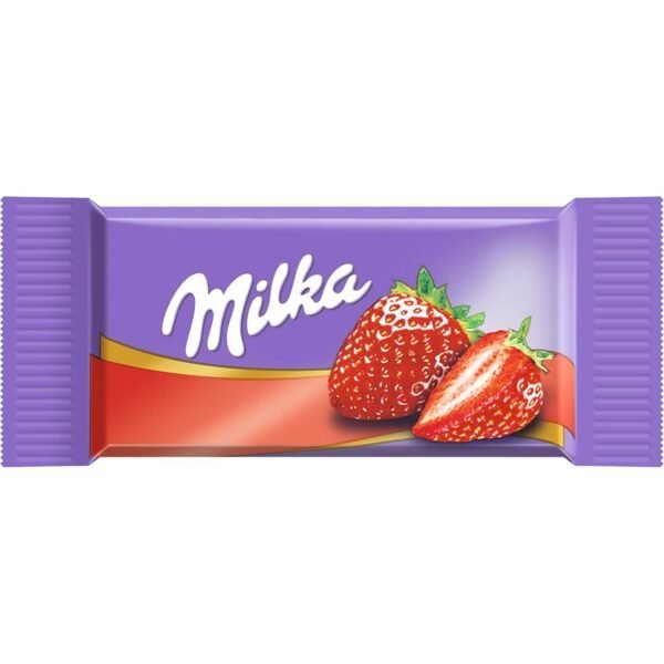 Milka Naps Mix. 1 x 1 kg Tin. Melt-in-the-Mouth Mini Chocolate Bars Made from Alpine Milk. Strawberry. Hazelnut and Crème au Cacao - Image 4